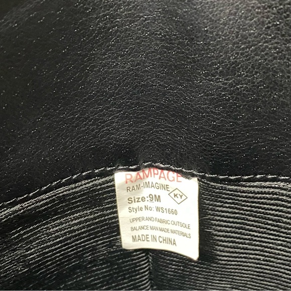 Rampage Imagine Riding Boots Black Women's Size 9 Shoes M Faux Leather - Picture 9 of 11